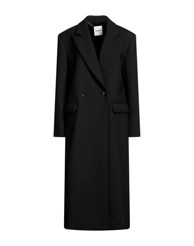 Sandro Woman Coat Black Size 10 Polyester, Wool, Elastane