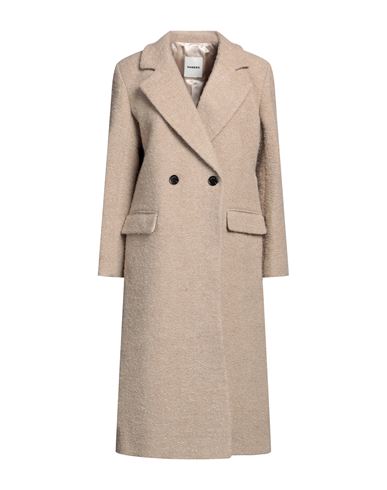Sandro Woman Coat Sand Size 8 Cotton, Synthetic Fibers, Wool, Alpaca Wool In Beige