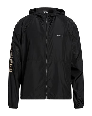 Versace Man Jacket Black Size S Polyester, Polyamide, Elastane