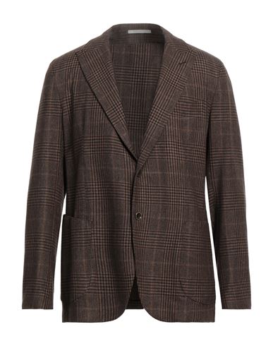 Eleventy Man Blazer Brown Size 44 Wool, Linen, Silk, Cashmere