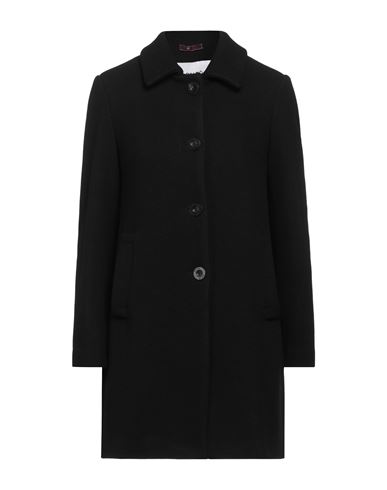 Paltò Woman Coat Black Size 6 Virgin Wool, Polyamide, Cashmere