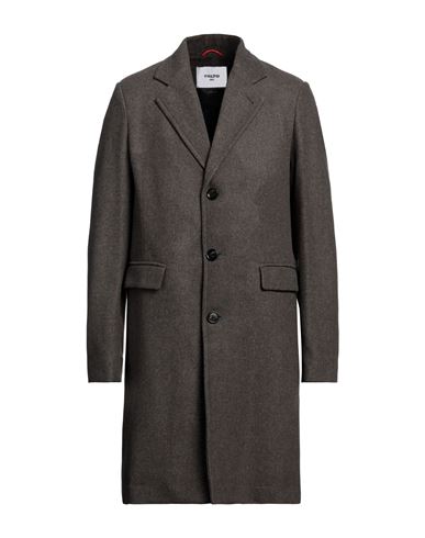 Paltò Man Coat Lead Size 40 Virgin Wool, Polyamide In Grey