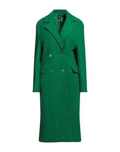 Archivio Woman Coat Green Size Onesize Wool, Polyester