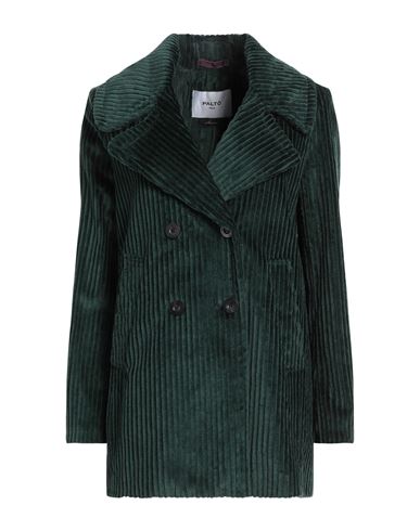 Paltò Woman Coat Dark Green Size 8 Cotton