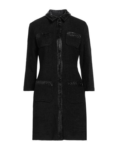 Maje Woman Mini Dress Black Size 8 Cotton, Viscose, Polyamide