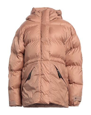 Adidas By Stella Mccartney Woman Down Jacket Light Brown Size S Recycled Polyester In Beige