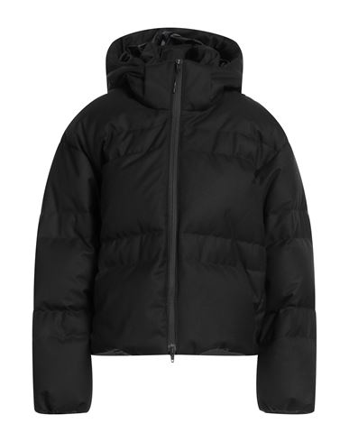Shop Y-3 Woman Puffer Black Size S Wool, Polyester