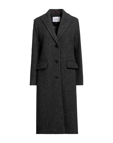 Shop Paltò Woman Coat Lead Size 10 Virgin Wool In Grey