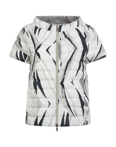 Herno Woman Puffer Off White Size 6 Polyamide In Gray
