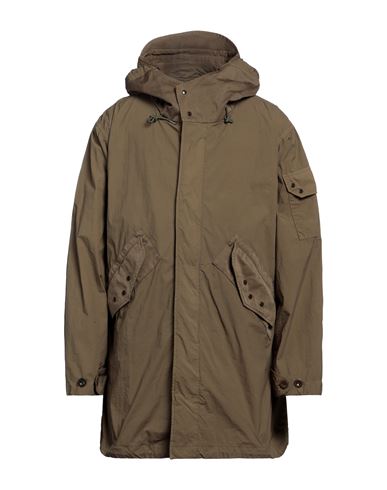 Ten C Man Overcoat & Trench Coat Military Green Size 40 Polyamide, Polyester