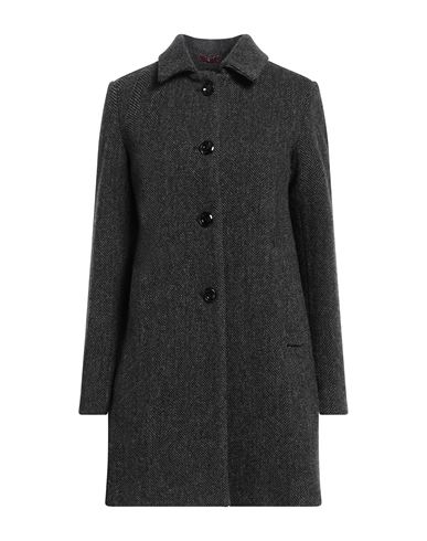 Paltò Woman Coat Steel Grey Size 6 Virgin Wool