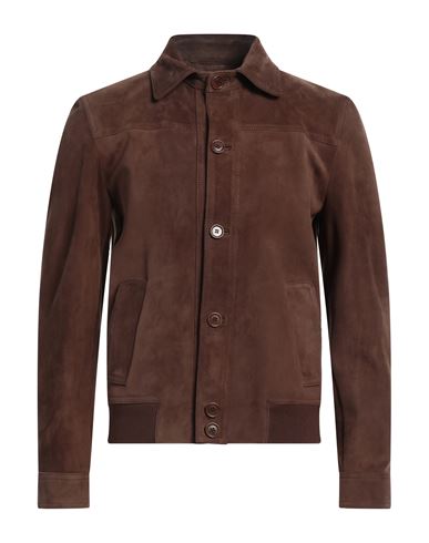 Alberta Ferretti Woman Jacket Brown Size 16 Ovine Leather