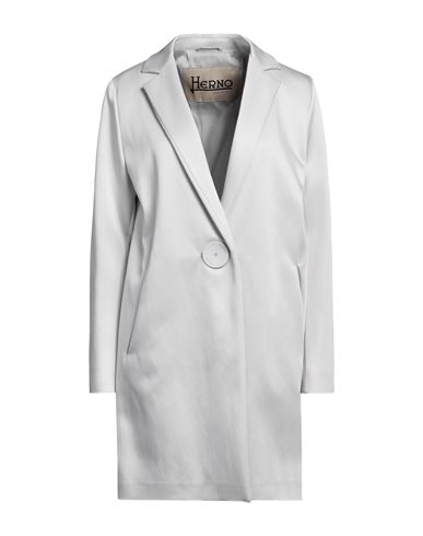 Herno Woman Overcoat & Trench Coat Light Grey Size 6 Polyamide, Acetate
