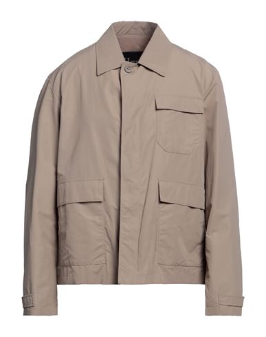 Herno Man Jacket Khaki Size 38 Polyamide In Beige