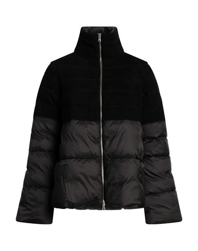 Andrea D'amico Woman Puffer Black Size 8 Goat Skin, Polyamide