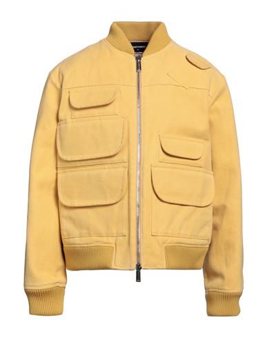 Dsquared2 Man Jacket Yellow Size 38 Cotton