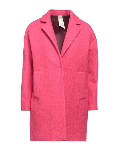 Annie P . Woman Coat Fuchsia Size 4 Virgin Wool, Mohair Wool, Polyamide, Viscose In Pink