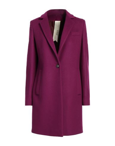 Annie P . Woman Coat Mauve Size 8 Virgin Wool, Polyamide, Cashmere In Purple