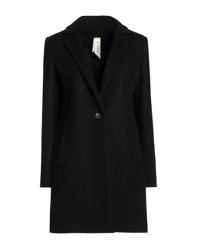 Annie P . Woman Coat Black Size 12 Virgin Wool, Polyamide, Cashmere