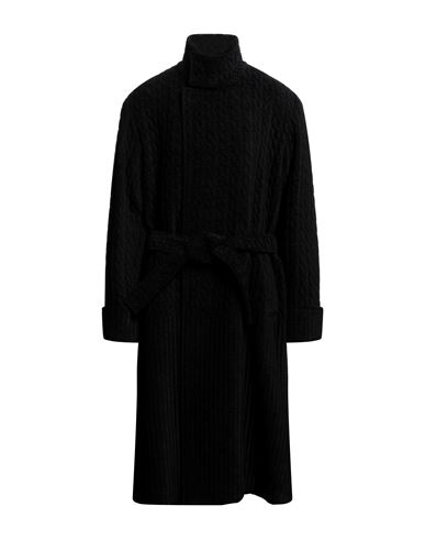 Emporio Armani Man Coat Black Size 44 Viscose, Wool, Cotton, Polyamide