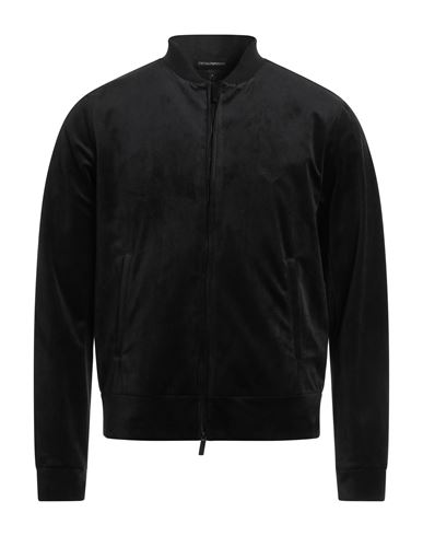 Emporio Armani Man Jacket Black Size M Polyester, Polyamide, Elastane