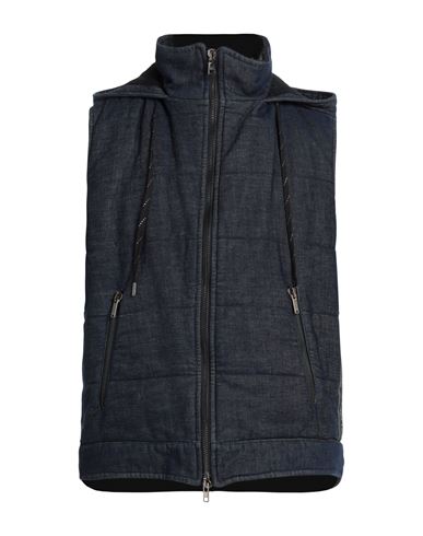 Karl Lagerfeld Man Denim Outerwear Blue Size L Cotton, Virgin Wool