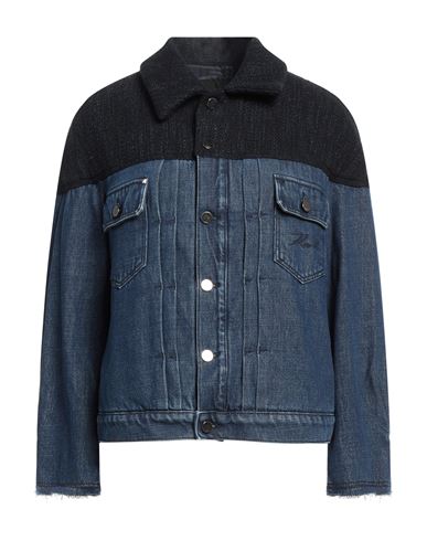 Karl Lagerfeld Jeans Woman Denim Outerwear Blue Size S Cotton, Virgin Wool