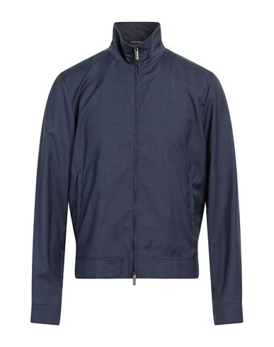 Emporio Armani Man Sweatshirt Midnight Blue Size 48 Wool In Navy Blue
