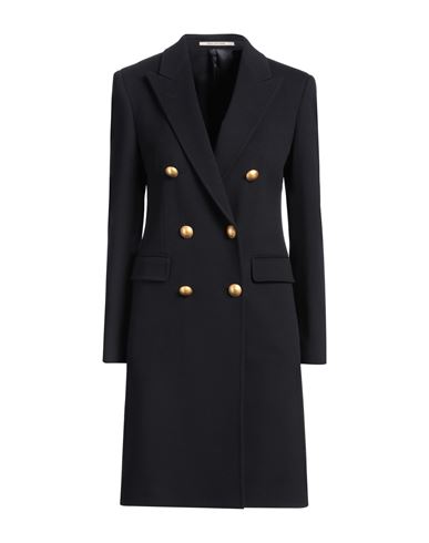 Tagliatore 02-05 Woman Coat Midnight Blue Size 4 Virgin Wool, Cashmere In Blue
