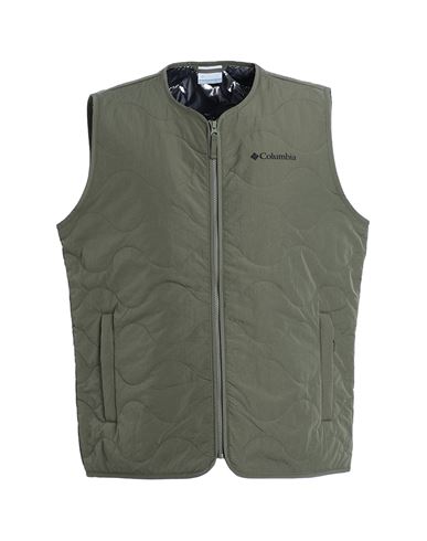 Columbia Birchwood Vest Man Jacket Military Green Size Xl Nylon