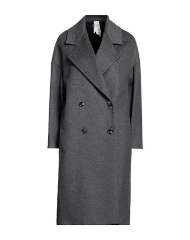 Annie P . Woman Coat Grey Size 10 Virgin Wool, Polyamide, Cashmere
