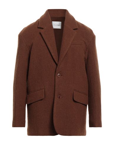 American Vintage Man Coat Brown Size Xs/s Wool, Polyamide