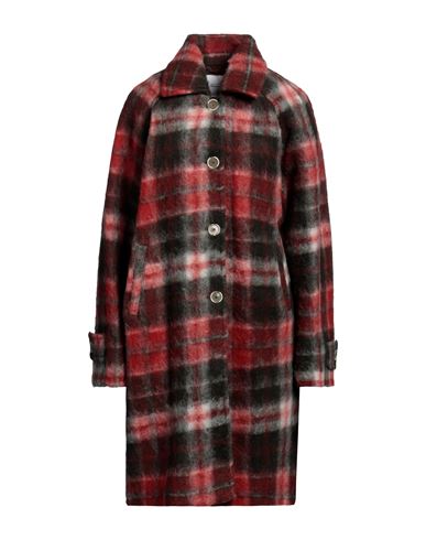 American Vintage Woman Coat Brick Red Size Xs/s Wool, Polyester