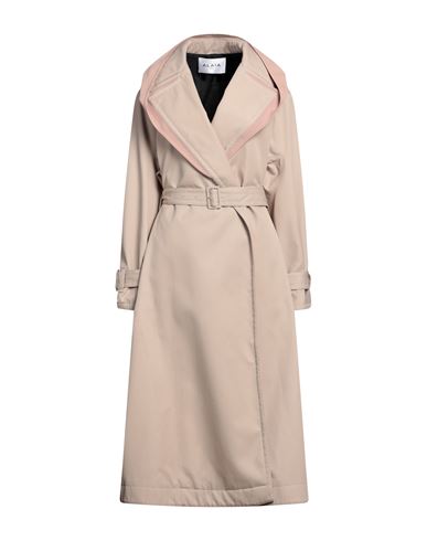 Shop Alaïa Woman Coat Beige Size 6 Polyester, Cotton, Viscose, Polyurethane
