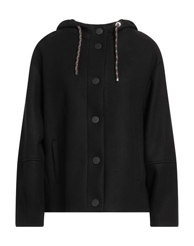 Diana Gallesi Woman Coat Black Size 12 Polyester, Wool