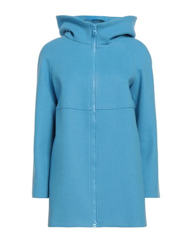 Diana Gallesi Woman Coat Sky Blue Size 12 Polyester, Wool