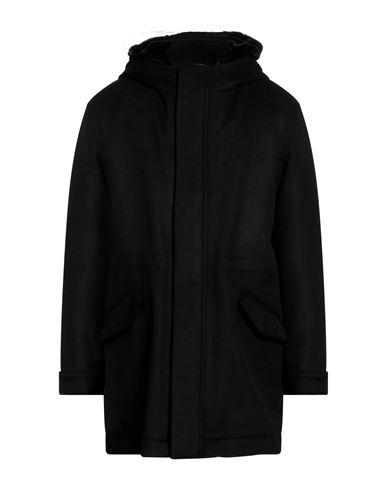 Emporio Armani Man Coat Black Size 42 Wool, Polyester