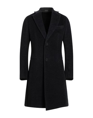 Emporio Armani Man Coat Steel Grey Size 42 Alpaca Wool, Virgin Wool, Polyamide