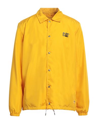 Caterpillar Man Jacket Ocher Size L Polyester In Yellow