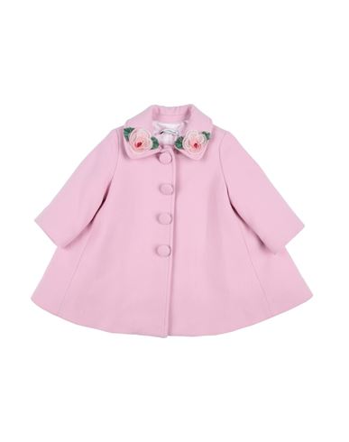 Dolce & Gabbana Babies'  Newborn Girl Coat Pink Size 3 Virgin Wool, Nylon, Elastane, Viscose, Silk