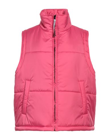 Ouest Paris Woman Down Jacket Fuchsia Size L Acetate, Cupro In Pink