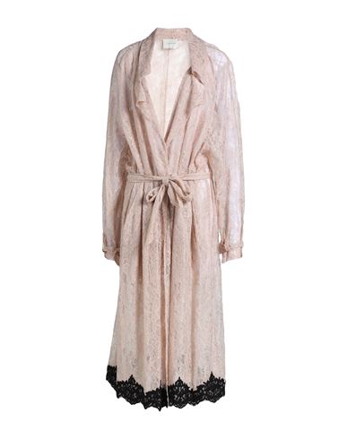 Shop Anna Molinari Woman Overcoat & Trench Coat Blush Size 8 Viscose, Polyamide, Cotton In Pink