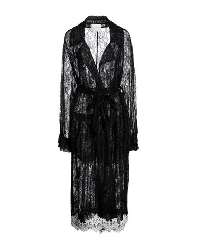 Shop Anna Molinari Woman Overcoat & Trench Coat Black Size 8 Viscose, Polyamide, Cotton