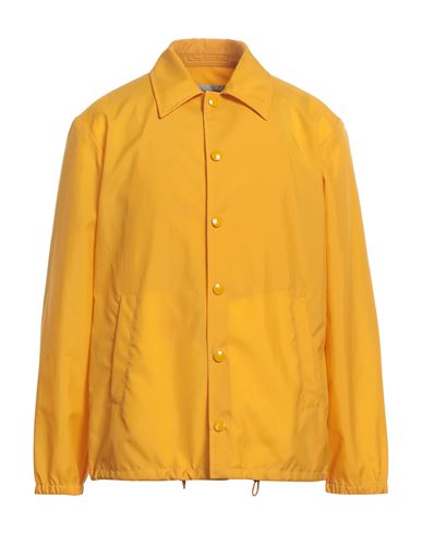 Shop Dries Van Noten Man Jacket Ocher Size L Polyamide In Yellow