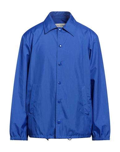 Dries Van Noten Man Overcoat Bright Blue Size Xl Polyamide