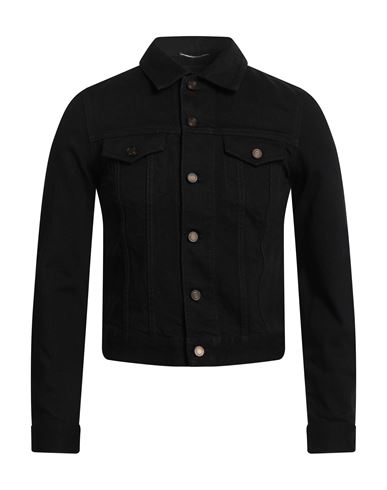 Saint Laurent Man Denim Outerwear Black Size L Cotton