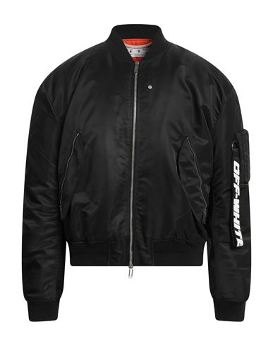 Off-white Man Jacket Black Size S Recycled Polyacrylic, Polyester, Elastane