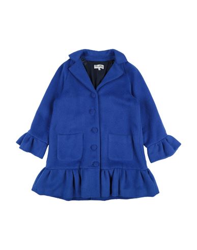 Simonetta Babies'  Toddler Girl Coat Bright Blue Size 4 Virgin Wool, Mohair Wool, Polyamide, Viscose