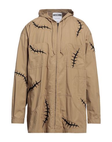 Moschino Man Overcoat & Trench Coat Khaki Size 40 Cotton, Acetate, Cupro In Beige