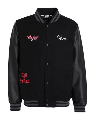 Vans Stevens Varsity Jacket Man Jacket Black Size S Viscose